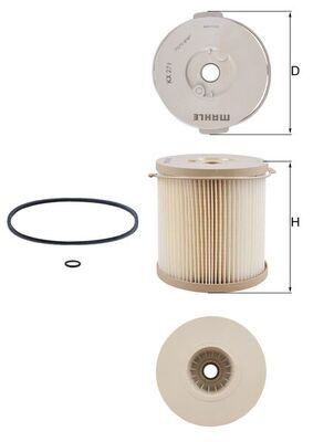 Filtro de combustível Mahle Original KX271D preço, a partir de 22,67 USD